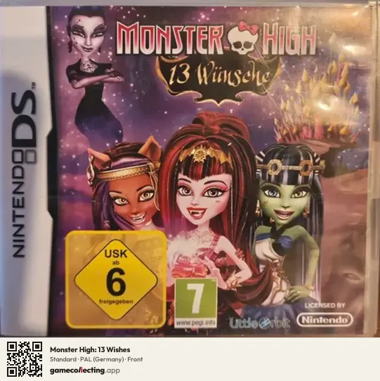 Monster High: 13 Wishes Nintendo DS, Germany box front