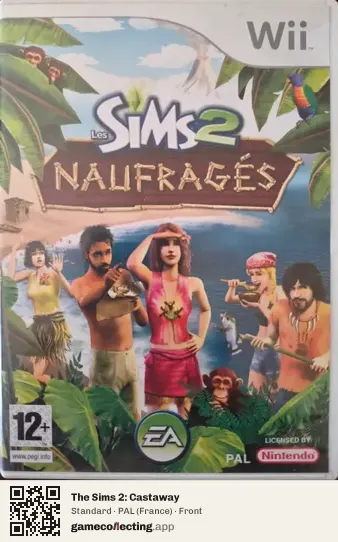 The Sims 2: Castaway Nintendo Wii, France box front