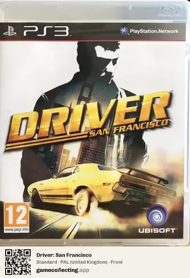 Driver: San Francisco PlayStation 3, United Kingdom box front