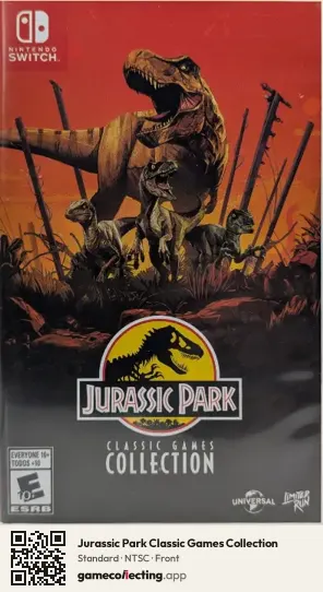 Jurassic Park Classic Games Collection Nintendo Switch, NTSC box front