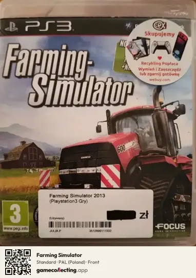 Farming Simulator PlayStation 3, Poland box front