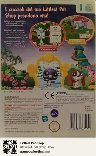 Littlest Pet Shop Nintendo Wii, Italy box back