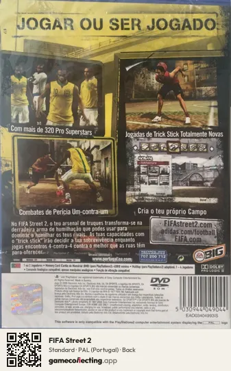 FIFA Street 2 PlayStation 2, Portugal box back