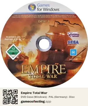 Empire: Total War Computer, PAL disc