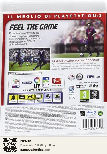 FIFA 15 PlayStation 3, Italy box back