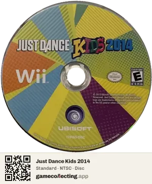 Just Dance Kids 2014 Nintendo Wii, NTSC disc