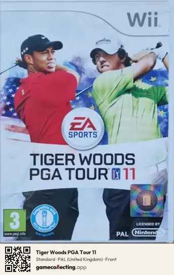Tiger Woods PGA Tour 11 Nintendo Wii, United Kingdom box front