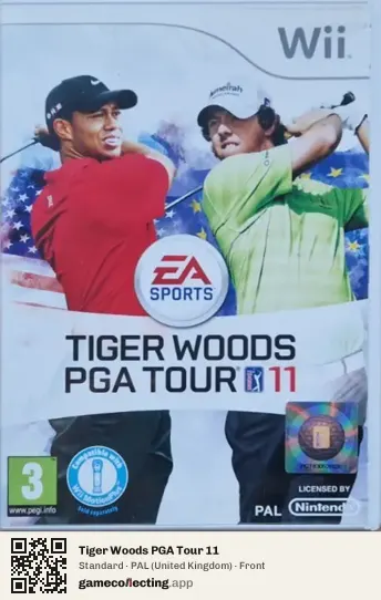 Tiger Woods PGA Tour 11 Nintendo Wii, United Kingdom box front