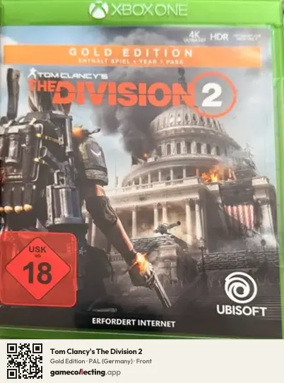 Tom Clancy's The Division 2 Xbox One, Germany box front