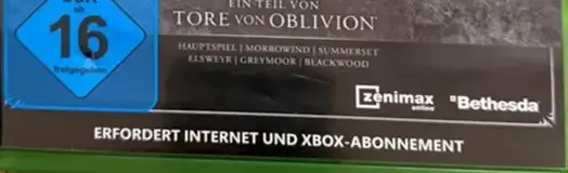 The Elder Scrolls Online Collection: Blackwood, the USK square on its front