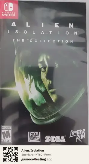 Alien: Isolation Nintendo Switch, NTSC box front