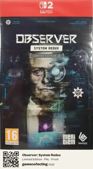 Observer: System Redux Nintendo Switch 2, PAL box front