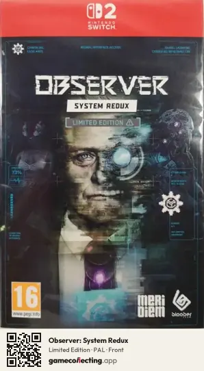 Observer: System Redux Nintendo Switch 2, PAL box front