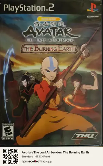 Avatar: The Last Airbender: The Burning Earth PlayStation 2, NTSC box front
