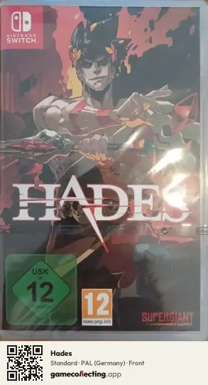 Hades Nintendo Switch, Germany box front