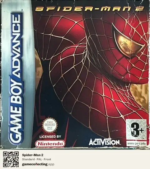 Spider-Man 2 Game Boy Advance, PAL box front