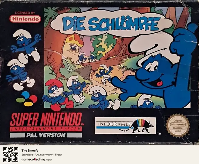 The Smurfs Super Nintendo Entertainment System, Germany box front