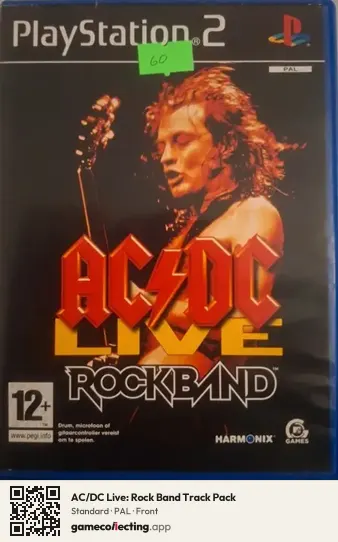 AC/DC Live: Rock Band Track Pack PlayStation 2, PAL box front