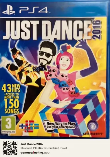 Just Dance 2016 PlayStation 4, Nordic countries box front