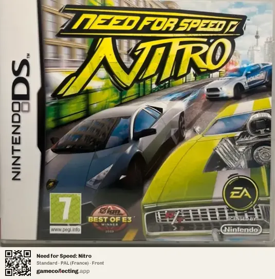 Need for Speed: Nitro Nintendo DS, France box front