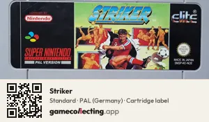 Striker Super Nintendo Entertainment System, PAL cartridge label