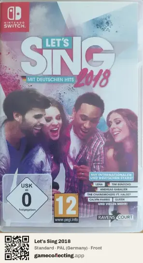Let's Sing 2018 Nintendo Switch, Germany box front