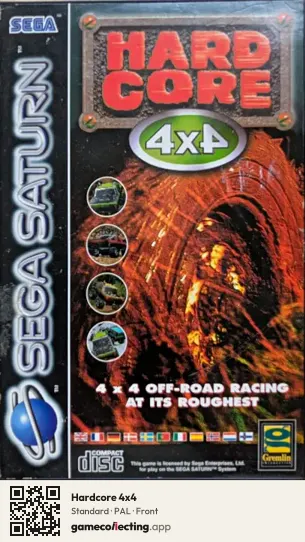 Hardcore 4x4 Sega Saturn, PAL box front