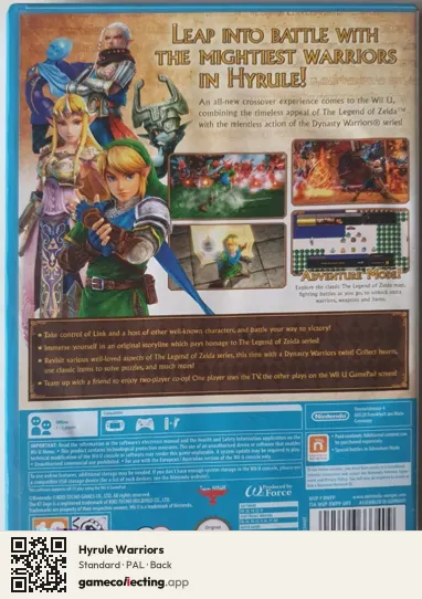 Hyrule Warriors Nintendo Wii U, PAL box back