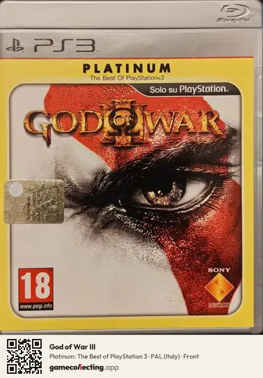 God of War III PlayStation 3, Italy box front