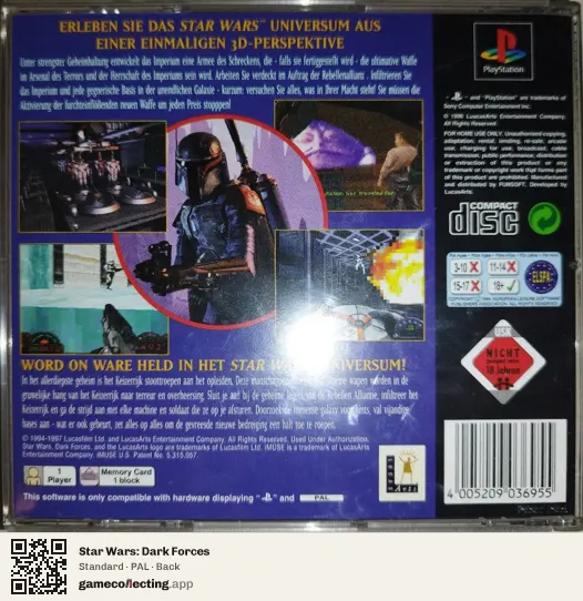 Star Wars: Dark Forces PlayStation, PAL box back