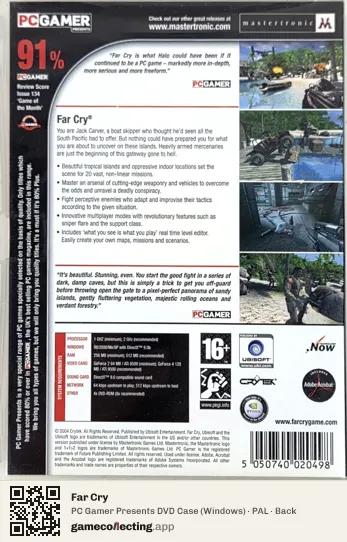 Far Cry Computer, PAL box back