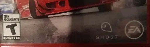 Need for Speed Payback, the ESRB box on its front
