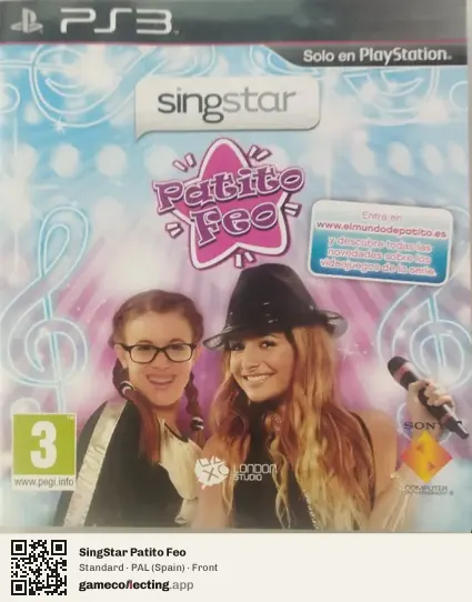 SingStar Patito Feo PlayStation 3, Spain box front