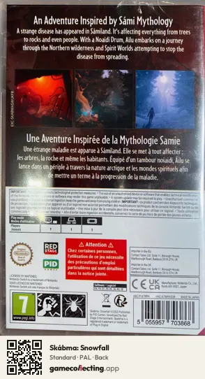 Skábma: Snowfall Nintendo Switch, PAL box back