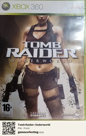 Tomb Raider: Underworld Xbox 360, PAL box front