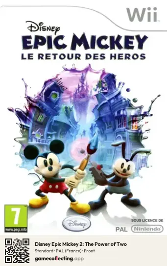 Disney Epic Mickey 2: The Power of Two Nintendo Wii, France box front