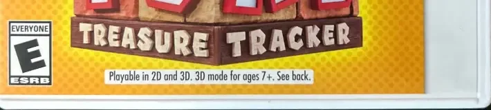 Captain Toad: Treasure Tracker, the ESRB box on its front