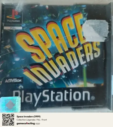 Space Invaders (1999) PlayStation, PAL box front