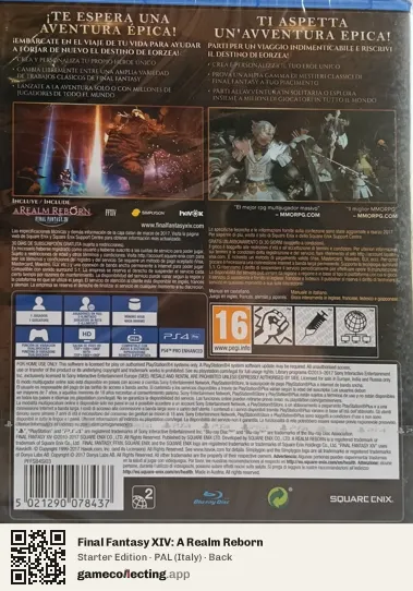 Final Fantasy XIV: A Realm Reborn PlayStation 4, Italy box back