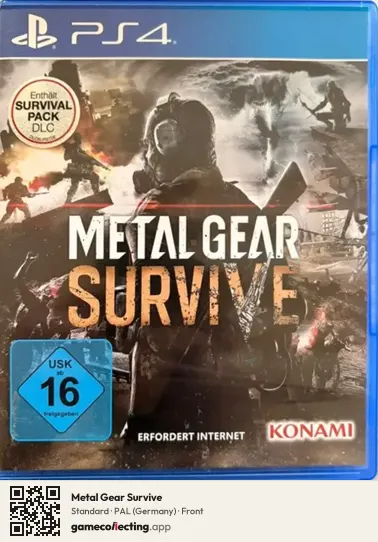 Metal Gear Survive PlayStation 4, Germany box front