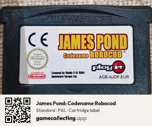 James Pond: Codename Robocod Game Boy Advance, PAL cartridge label