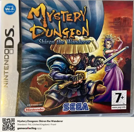 Mystery Dungeon: Shiren the Wanderer Nintendo DS, United Kingdom box front