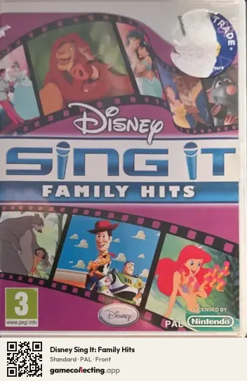 Disney Sing It: Family Hits Nintendo Wii, PAL box front