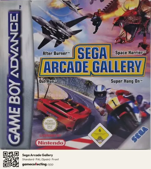 Sega Arcade Gallery Game Boy Advance, Spain box front