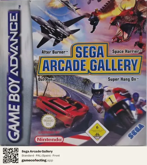 Sega Arcade Gallery Game Boy Advance, Spain box front