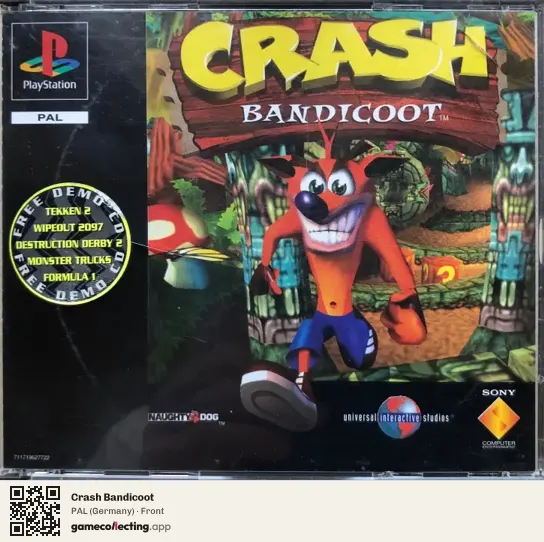 Crash Bandicoot PlayStation, Germany box front