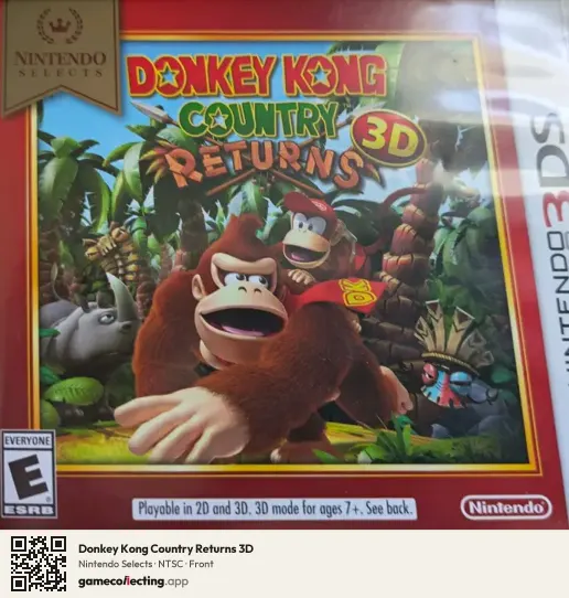 Donkey Kong Country Returns 3D Nintendo 3DS, NTSC box front