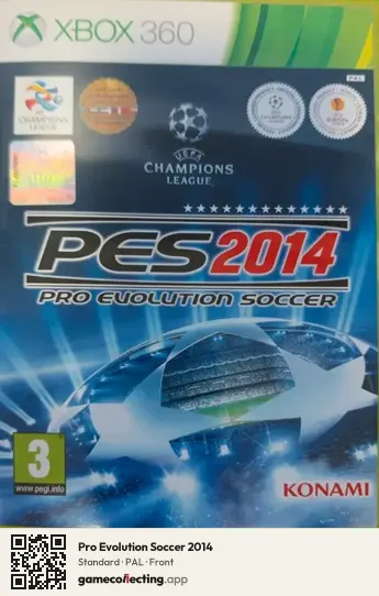 Pro Evolution Soccer 2014 Xbox 360, PAL box front