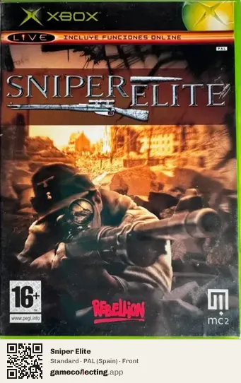 Sniper Elite Xbox, Spain box front