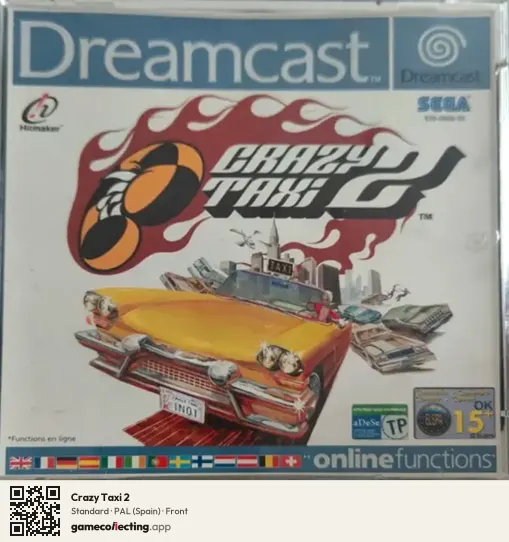 Crazy Taxi 2 Sega Dreamcast, Spain box front